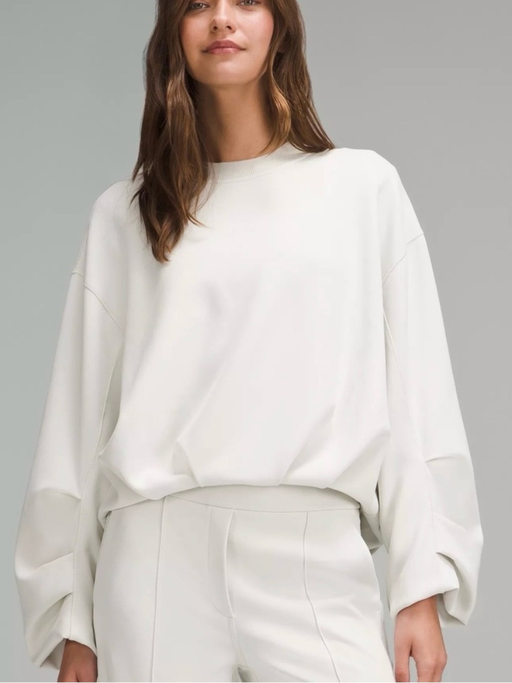 lululemon softstreme Ivory Crewneck Pullover never worn
